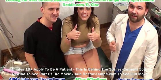 clov become doctor tampa give gyno exam to katie cummings while male nurse watches as part of her university physical doctor tampa com