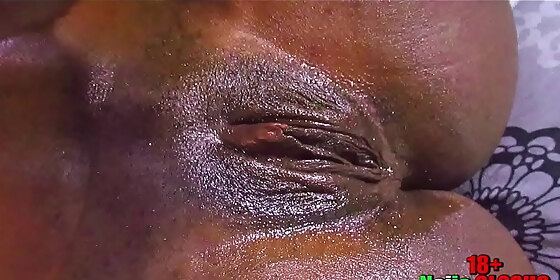 handjob fingering oiled ass pussy and black cock jerking fun play thriller