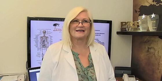 mature doctor ass banged in office