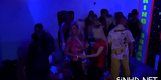 raucous group banging session