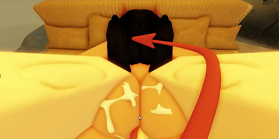 fucking a cum covered roblox slut