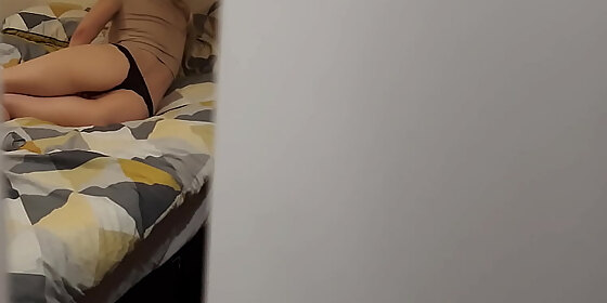 roommate was caught masturbating while she was talking to her boyfriend and fucked