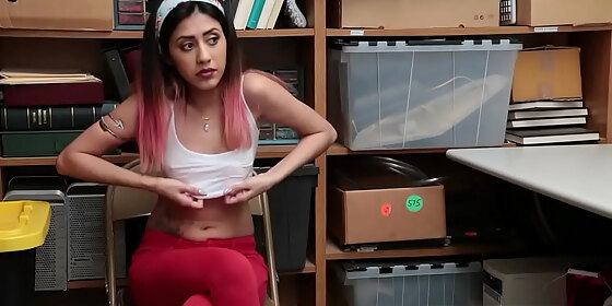 sexy thief has to suck mall guard s dick for her freedom
