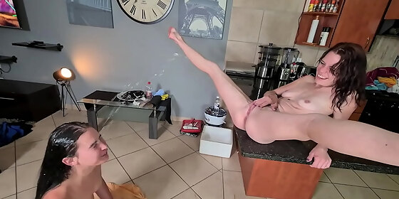 licking clean pussy after getting used as a human toilet