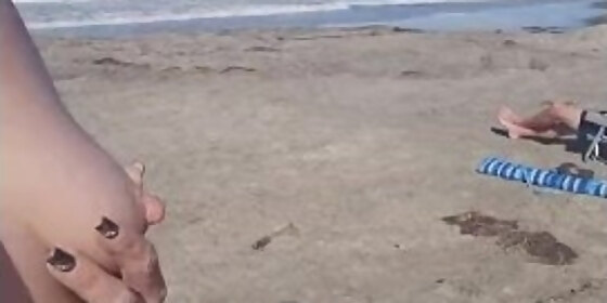 flashing strangers on the beach showing everyone my hotwife tits
