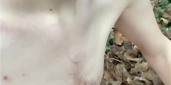 nude in the woods almost caught