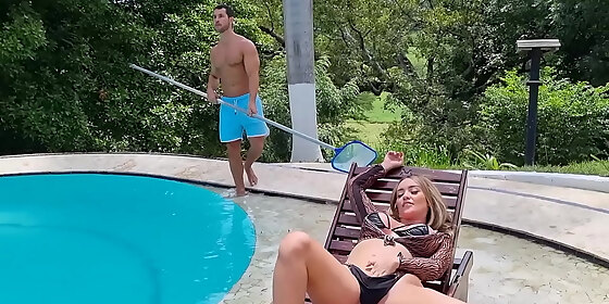 cheating wife fucks the pool boy