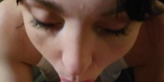 petite big booty schoolgirl sucks cock and gets creampied