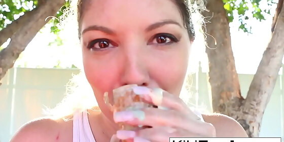 kiki has a sexy messy time with some ice cream