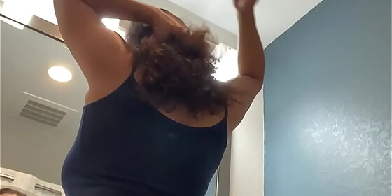 anna maria mature latina doing makeup in sexy panties cum fuck me papito