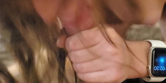 sucking s dick and he cums in my mouth and i swallow all his hot juicy cum