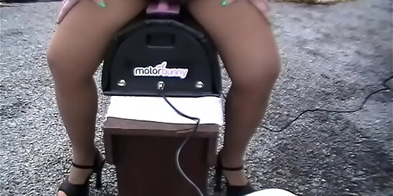 riding my motor b unny at the camp site outdoors