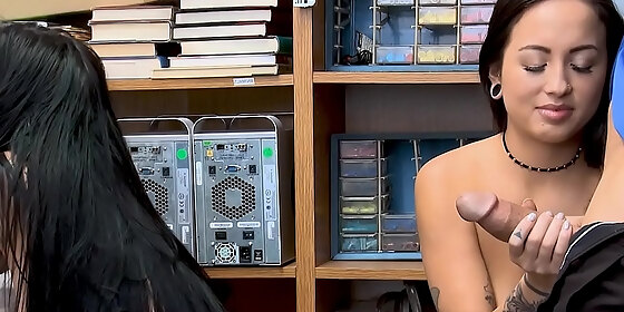 lucky guard man fucking two horny teens shoplifter at office teenrobbers com