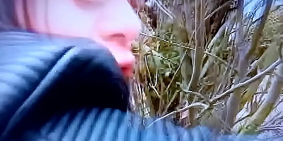 hot young lady fucking in the park sucking and giving the ass