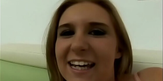 horny guy coughed cabbage water on the round butt of pretty young blonde nympho chrissy cane after she had put some slobber on the knobber