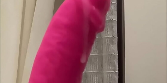 chicago guy taking a thick dildo balls deep
