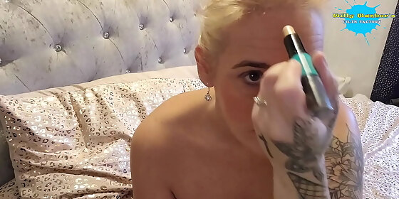 topless housewife gets ready for her husband