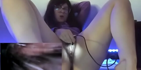 hot hairy pussy exploration with a lot of pee endoscope medical fetish