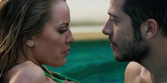 riviera pool scene giving head to a bad young woman