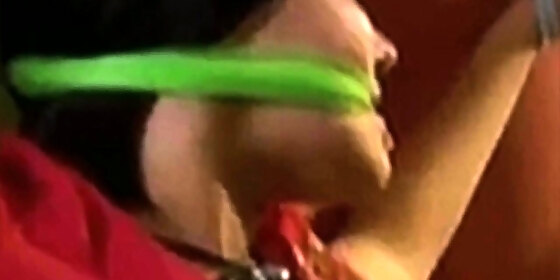 two women fetish latex asslicking and anal mff