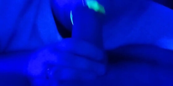 neon lips blowjob but denied cum in mouth
