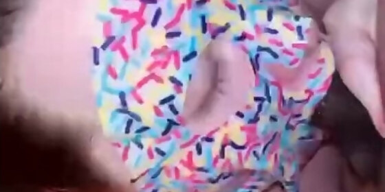 cream pie filled glazed donut deepthroat