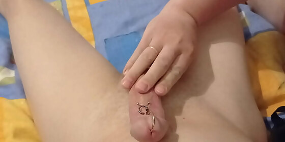 wife came to masturbate my big pierced cock