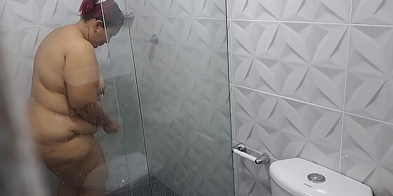 big ass of beautiful bbw in the shower