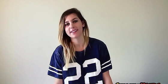 strictly hands hot handjob by athletic amateur hottie kaci with small tits and tattoos