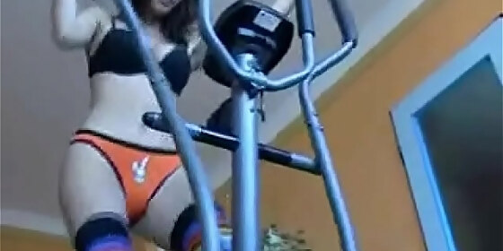 building up a sweat while working out