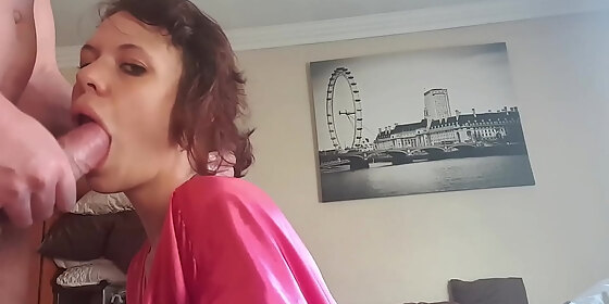 sucking and jerking off cock early in the morning