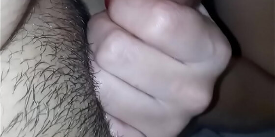 bride makes lipstick blowjob