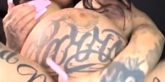 busty curly brunette with big boobs fucks on couch