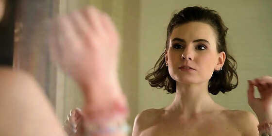 petite brunette darcy is so horny and wants a cock