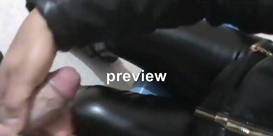 preview leather girl handjob boots jacket leatherpants