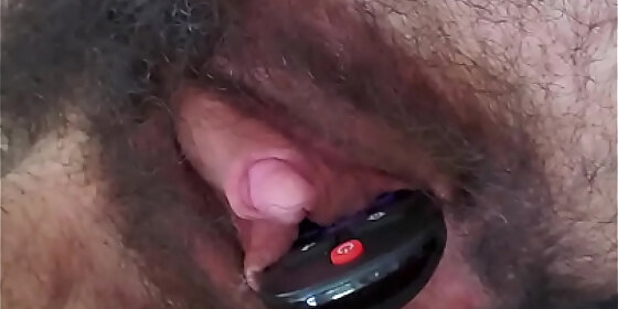 fucking myself with family tv remote