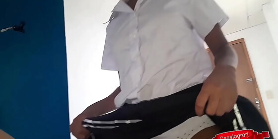 i woke up my stepdaughter to go to class and she came to show me the new panties i gave her she ended up giving me her ass teen anal