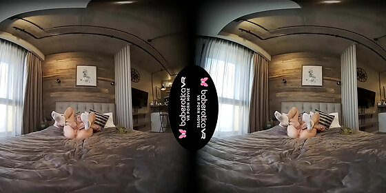 solo blonde girl mika is alone and very naughty in vr