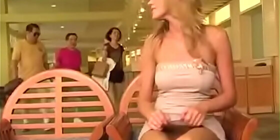 hot stripper masturbating in public