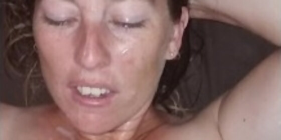 bf gives me a nice warm load all over my face