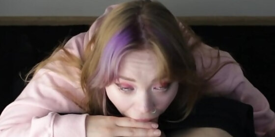 rough deepthroat for this cute girl