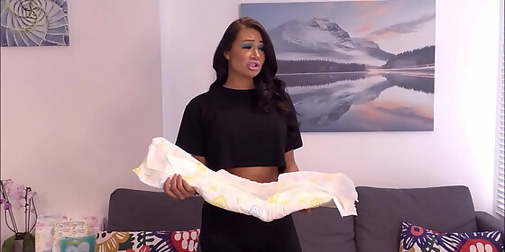 holly mason flashes her bum then puts on a nappy april 2022