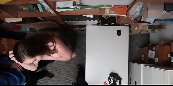cute teen shoplifter lexi lovell fucked by two security officers in exchange for no cops