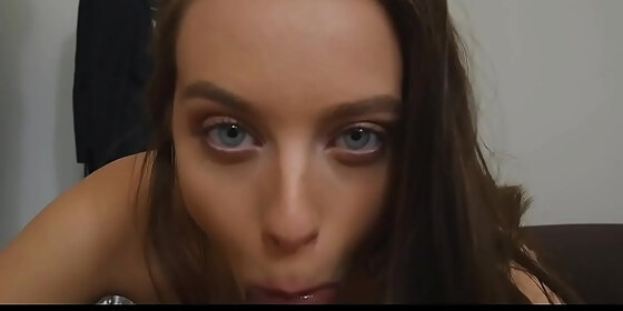 hot brunette teen big booty stepsis lana rhodes sucks and fucks her stepbro pov