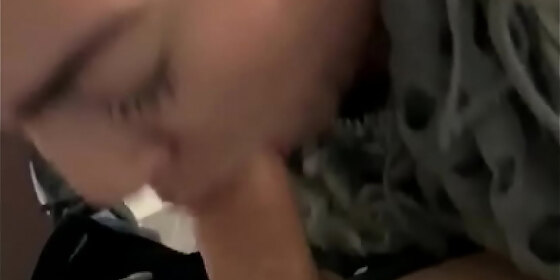 a quick blowjob from the cleaning lady