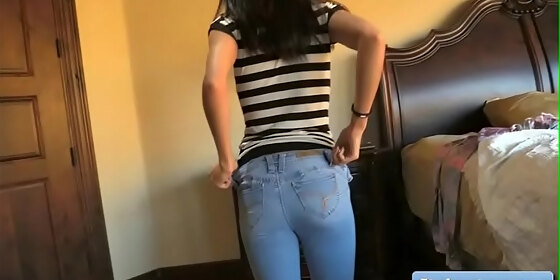 beautiful brunette natural big tit amateur brunette lana tries different sexy summer outfits