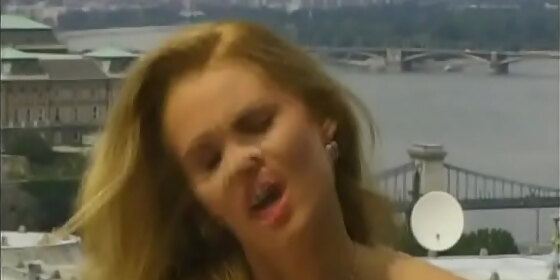 blonde babe nikky anderson fucked on roof before blowjob and facial