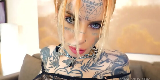 russian tattooed whore goes wet polina ice 2on1 atm balls deep anal dp rough sex pee drink rph001