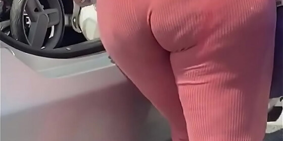ebony big ass and pink spandex