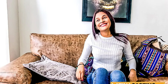 bubbly latina cutie happy to take deep anal for a job